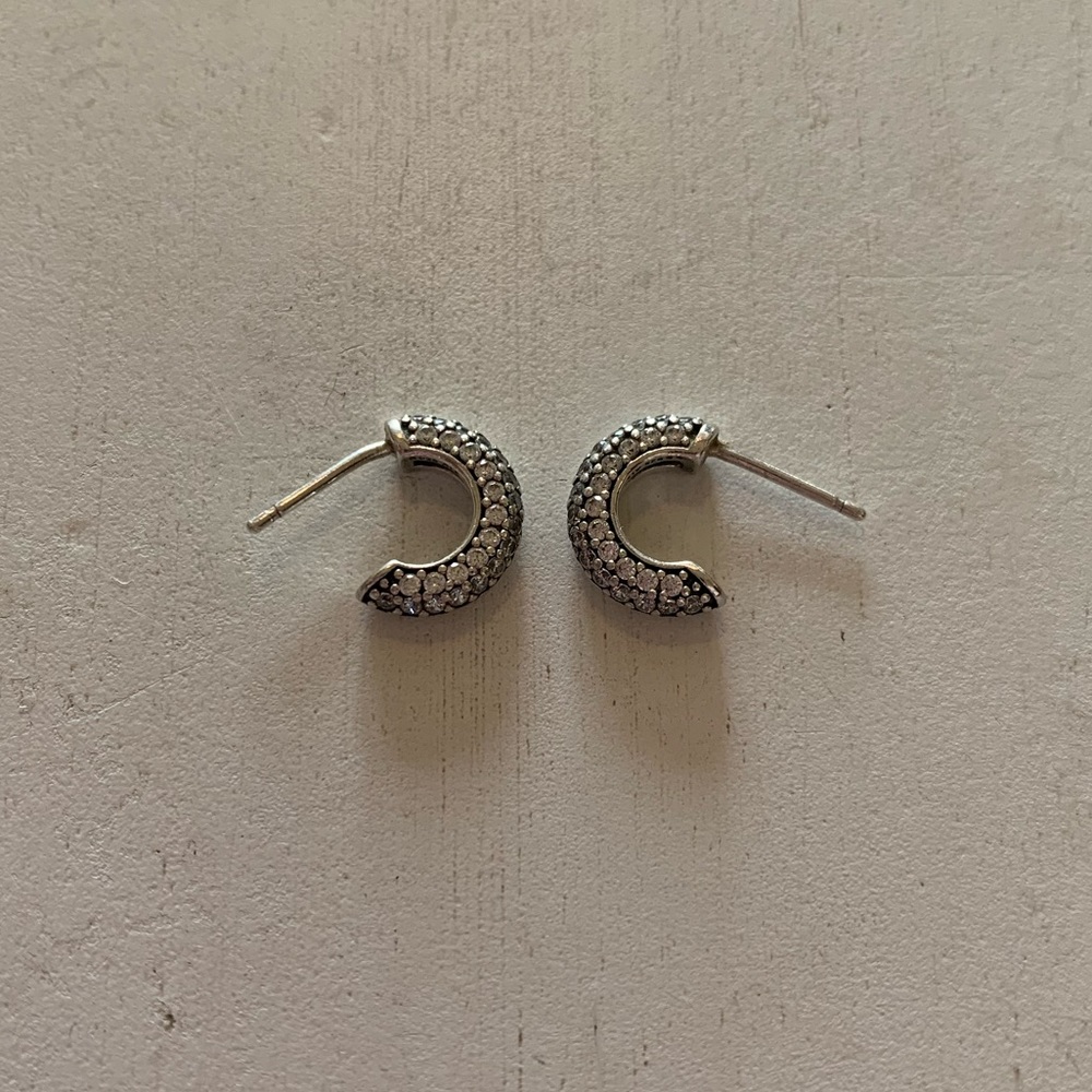 Pandora Silver Huggie Earrings